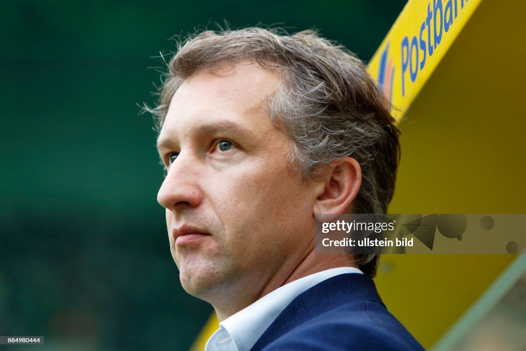 Sports, football, Bundesliga, 2016/2017, Borussia Moenchengladbach versus SV Werder Bremen 4:1, Stadium Borussia Park, Frank Baumann, Managing Director Sport (Bremen)
