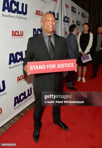 Honoree Reginald Hudlin attends ACLU SoCal Hosts Annual Bill of Rights Dinner at the Beverly Wilshire Four Seasons Hotel on December 3, 2017 in...