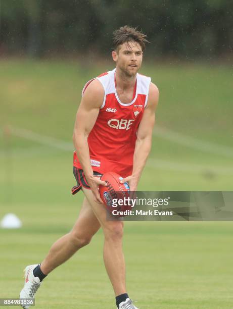 Dane Rampe during a Sydney Swans AFL pre-season training session at Weigall Sports Ground on December 4, 2017 in Sydney, Australia.