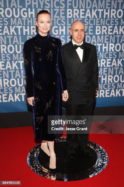 Julia Milner and entrepreneur Yuri Milner attend the 2018 Breakthrough Prize at NASA Ames Research Center on December 3, 2017 in Mountain View,...