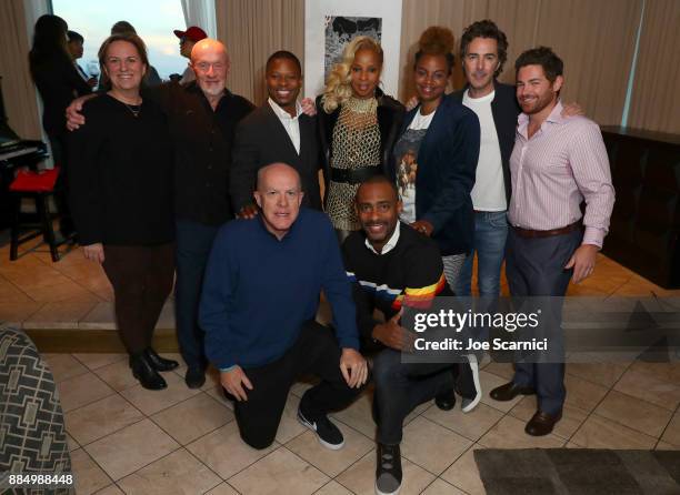 Kim Roth, Jonathan Banks, Jason Mitchell, Mary J. Blige, Dee Rees, Shawn Levy, Tim Zajaros, Cassian Elwes, and Charles King attend Mudbound reception...