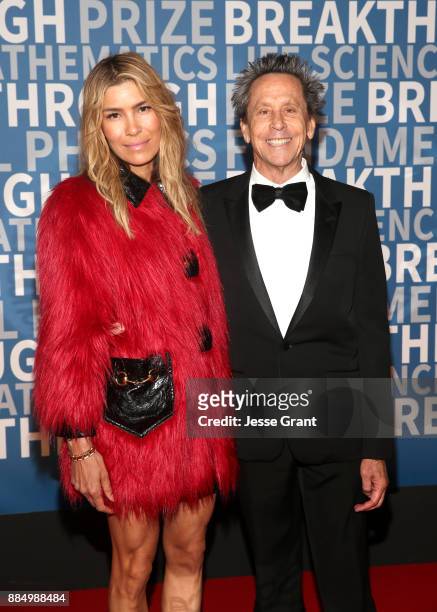 Marketing executive Veronica Smiley and Brian Grazer attend the 2018 Breakthrough Prize at NASA Ames Research Center on December 3, 2017 in Mountain...