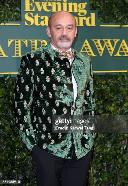 Christian Louboutin attends the London Evening Standard Theatre Awards at Theatre Royal on December 3, 2017 in London, England.