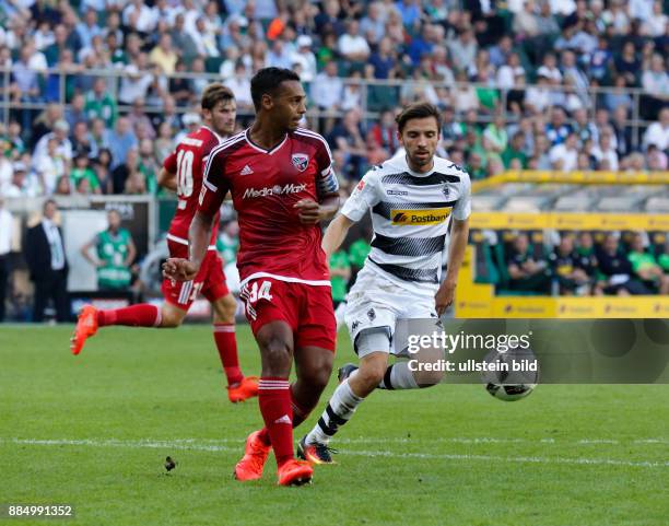 Sports, football, Bundesliga, 2016/2017, Borussia Moenchengladbach versus FC Ingolstadt 04 2:0, Stadium Borussia Park, scene of the match, f.l.t.r....