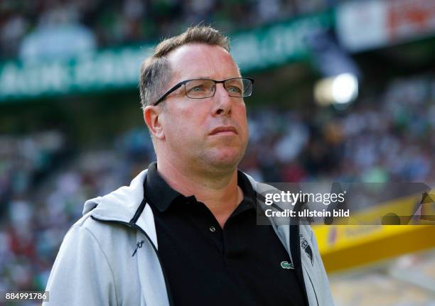 Sports, football, Bundesliga, 2016/2017, Borussia Moenchengladbach versus FC Ingolstadt 04 2:0, Stadium Borussia Park, head coach Markus Kauczinski