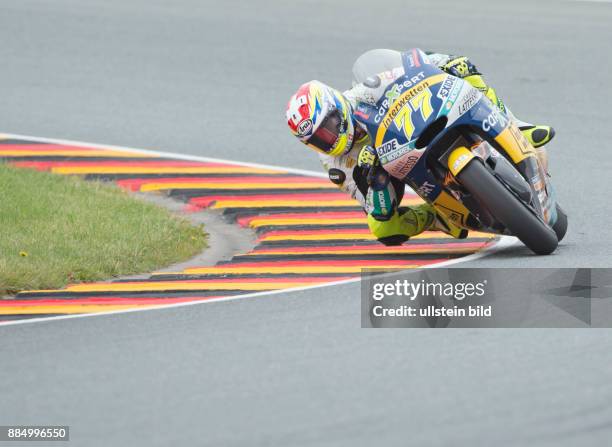 Moto2 Fahrer Dominique Aegerter, Schweiz, Kalex waehrend des Trainings beim MotoGP auf dem Sachsenring in Hohenstein-Ernstthal, Deutschland. Search:...