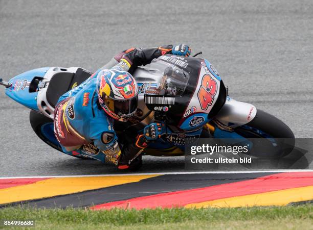 MotoGP Fahrer Jack Miller, Australien, Honda waehrend des Trainings beim MotoGP auf dem Sachsenring in Hohenstein-Ernstthal, Deutschland. Search:...