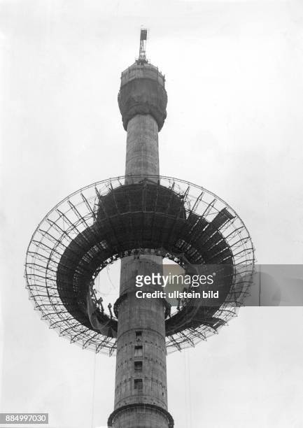 Hamburg - St. Pauli: Postturm - Heinrich-Hertz-Turm - im Bau -