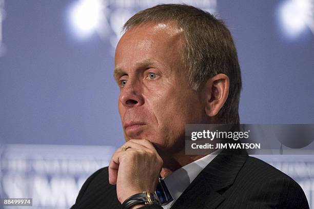 Chairman, President, and CEO of Robert Bosch LLC Peter Marks speaks during the Technology town hall meeting at the National Summit in Detroit,...