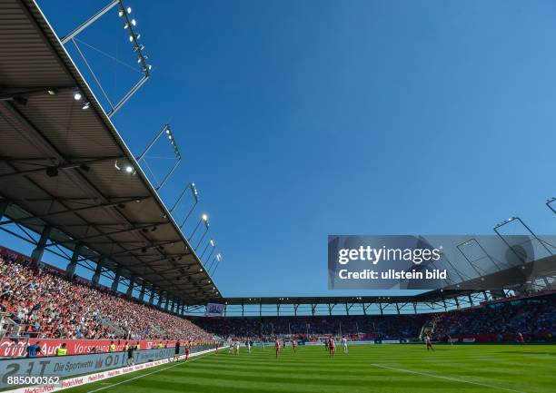 Stadionuebersicht waehrend dem Fussball Bundesliga Spiel FC Ingolstadt 04 gegen FC Bayern Muenchen am 33. Spieltag der Saison 2015/2016 im Audi...