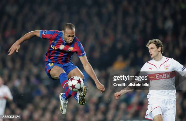 Spanien Katalonien katalanien Barcelona - UEFA Champions League, Saison 2009/2010, Achtelfinal-Rueckspiel, FC Barcelona - VfB Stuttgart 4:0 -...