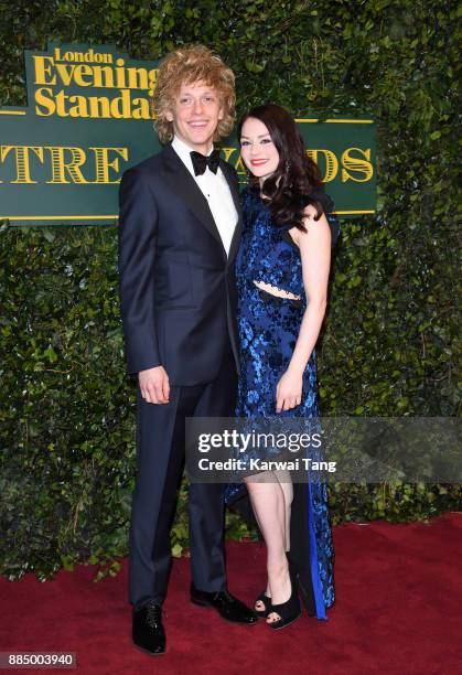 Andrew Polec and Christina Bennington attend the London Evening Standard Theatre Awards at Theatre Royal on December 3, 2017 in London, England.