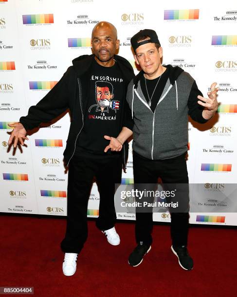 Musician Darryl "DMC" McDaniels and DJ Z-Trip attend the 40th Kennedy Center Honors at the Kennedy Center on December 3, 2017 in Washington, DC.