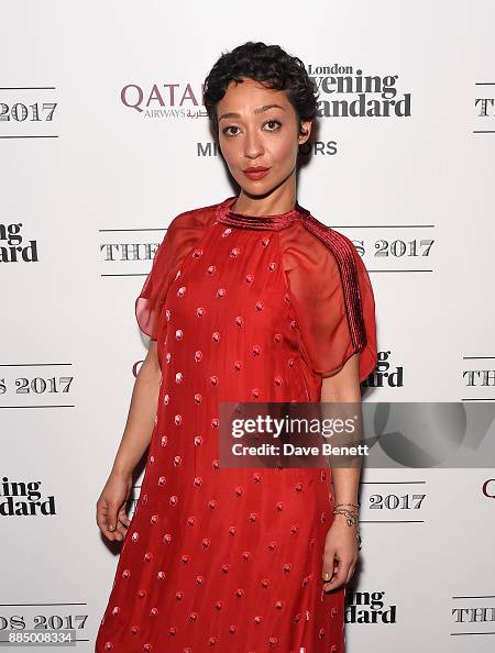 Ruth Negga poses at the London Evening Standard Theatre Awards 2017