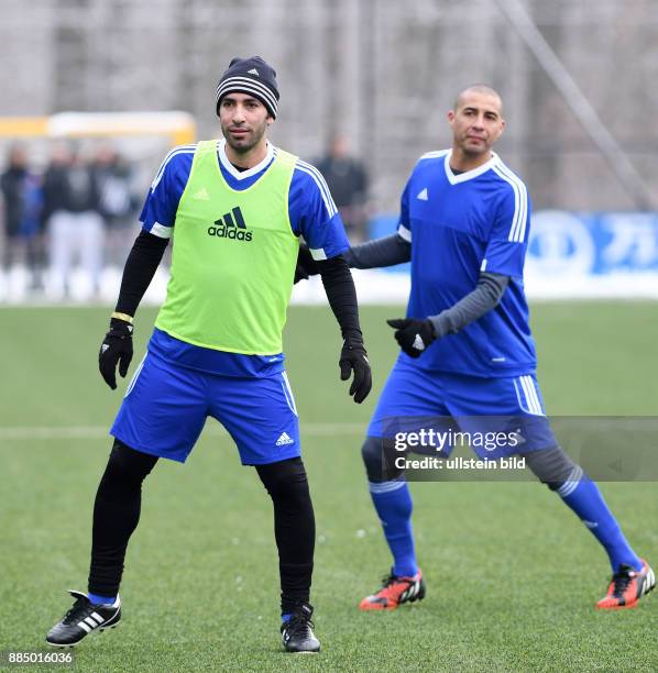 International beim Home of FIFA Legends Game 2017 Mohamed Aboutrika und David Trezeguet