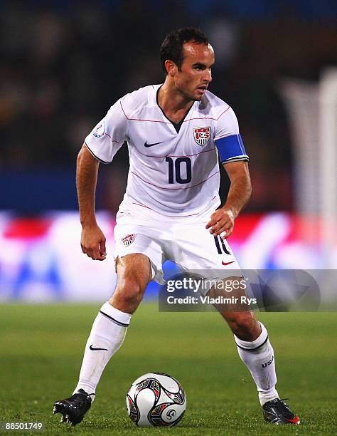 Landon Donovan of the USA in action during the FIFA Confederations Cup match between USA and Italy at Loftus Versfeld Stadium on June 15, 2009 in...