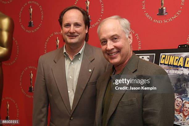 Craig Barron and Ben Burtt attend a screening of "Gunga Din" presented by The Academy of Motion Picture Arts and Sciences at the Academy Theater at...