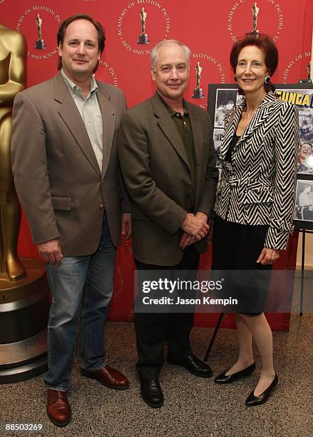 Craig Barron, Ben Burtt and Vera Fairbanks attend a screening of "Gunga Din" presented by The Academy of Motion Picture Arts and Sciences at the...