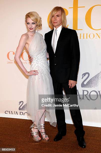 Model Lydia Hearst and Designer Marc Bouwer attend the 2009 CFDA Fashion Awards at Alice Tully Hall, Lincoln Center on June 15, 2009 in New York City.