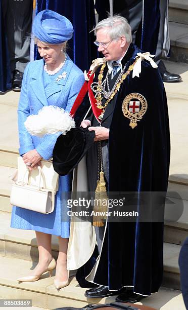 The Duke and Duchess of Gloucester attend the Order of the Garter ceremony at Windsor Castle on June 15, 2009 in Windsor, England.