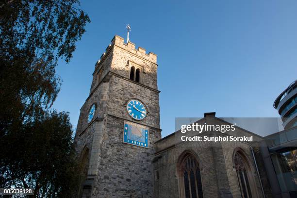 st mary's church in putney - putney london stock pictures, royalty-free photos & images