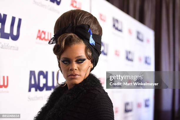 Andra Day attends ACLU SoCal Hosts Annual Bill of Rights Dinner at the Beverly Wilshire Four Seasons Hotel on December 3, 2017 in Beverly Hills,...