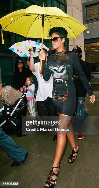 Singer Rihanna is seen on the Streets of Manhattan on June 15, 2009 in New York City.