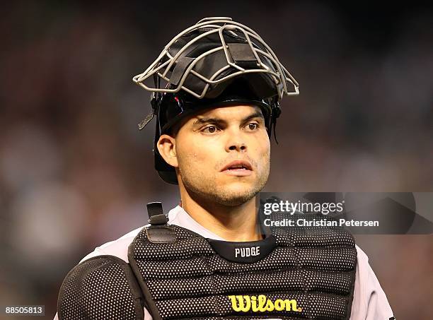 Catcher Ivan Rodriguez of the Houston Astros during the major league baseball game against the Arizona Diamondbacks at Chase Field on June 14, 2009...