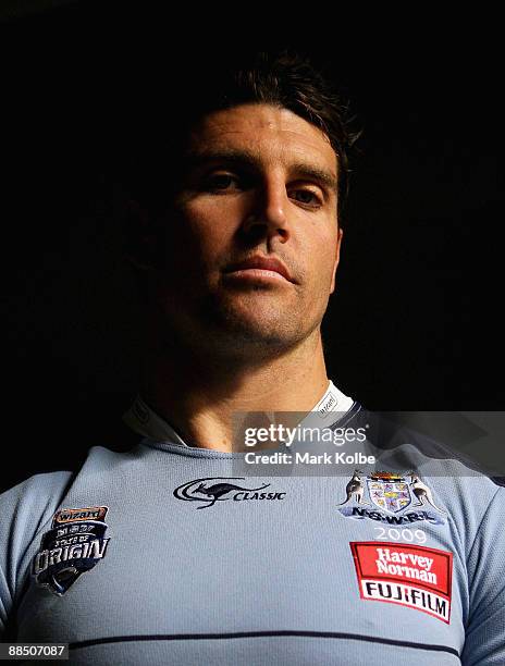 Trent Barrett poses during the NSW Blues Origin Media Call at the Sydney Football Stadium on June 16, 2009 in Sydney, Australia.