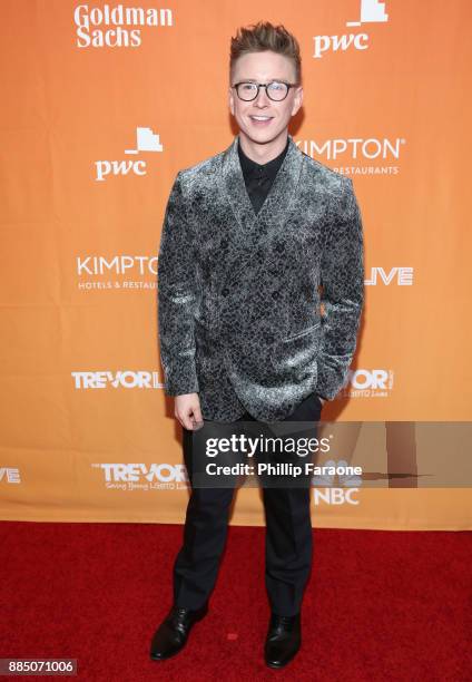 Tyler Oakley attends The Trevor Project's 2017 TrevorLIVE LA Gala at The Beverly Hilton Hotel on December 3, 2017 in Beverly Hills, California.