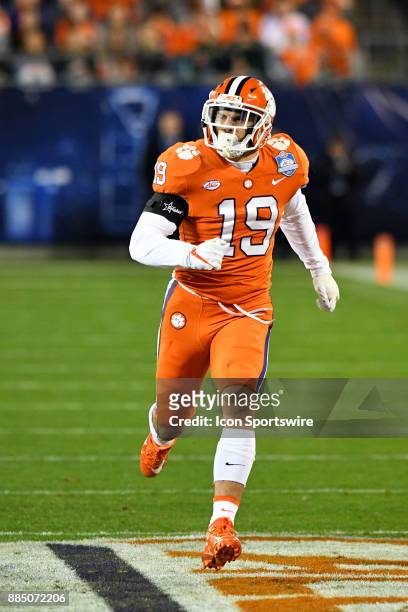 Clemson Tigers safety Tanner Muse makes his way down field on a kickoff during the ACC Championship game between the Miami Hurricanes and the Clemson...