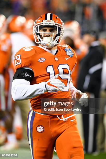 Clemson Tigers safety Tanner Muse makes his way down field on a kickoff during the ACC Championship game between the Miami Hurricanes and the Clemson...