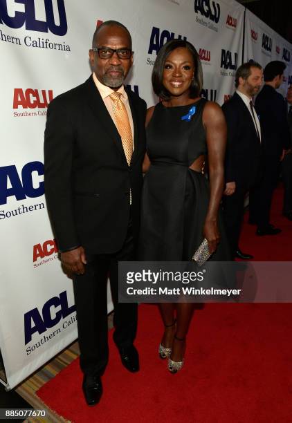 Honoree Viola Davis and Julius Tennon attend ACLU SoCal Hosts Annual Bill of Rights Dinner at the Beverly Wilshire Four Seasons Hotel on December 3,...