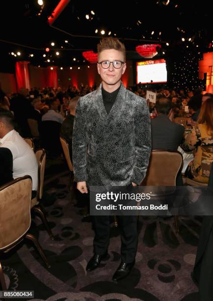 Tyler Oakley attends The Trevor Project's 2017 TrevorLIVE LA Gala at The Beverly Hilton Hotel on December 3, 2017 in Beverly Hills, California.