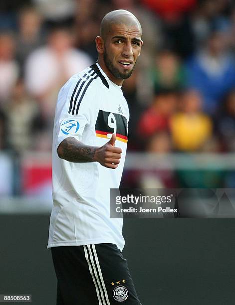 Ashkan Dejagah of Germany is seen during the UEFA U21 Championship Group B match between Spain and Germany at the Gamla Ullevi Stadium on June 15,...