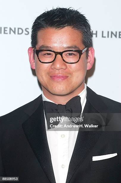 Fashion designer Peter Som attends The High Line's Opening Summer Benefit presented by Calvin Klein Collection at High Line Park on June 15, 2009 in...