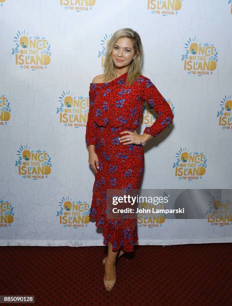 V attneds "Once On This Island" Broadway opening night at Circle in the Square Theatre on December 3, 2017 in New York City.