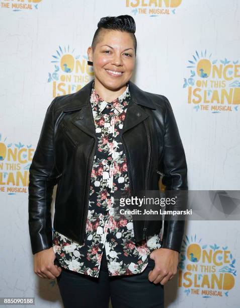 Sara Ramirez attneds "Once On This Island" Broadway opening night at Circle in the Square Theatre on December 3, 2017 in New York City.