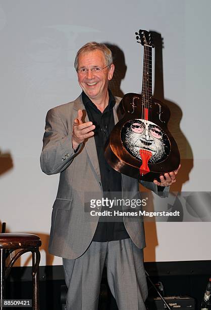 Fritz Egner attends the presentation of Klaus Voormanns new album 'A Sideman's Journey' at the Schloss on June 15, 2009 in Munich, Germany.