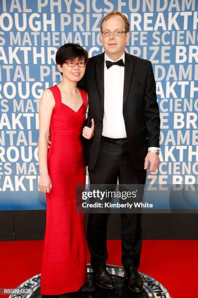 Mathematician Richard Taylor and guest attend the 2018 Breakthrough Prize at NASA Ames Research Center on December 3, 2017 in Mountain View,...