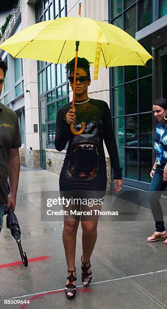 Singer Rihanna is seen on the Streets of Manhattan on June 15, 2009 in New York City.