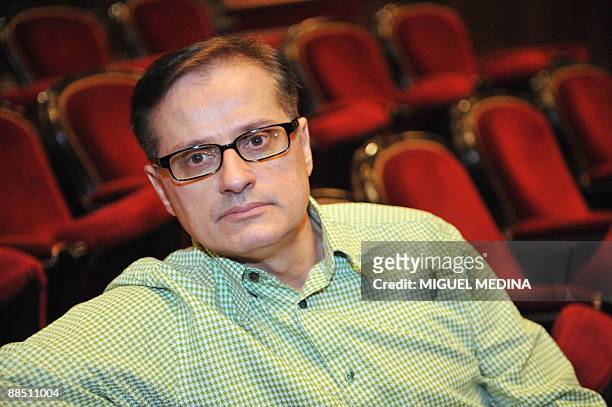 French composer Gerard Pesson poses on June 15, 2009 at the Chatelet theatre in Paris after a rehersal of his creation, "La Pastorale" opera, adapted...