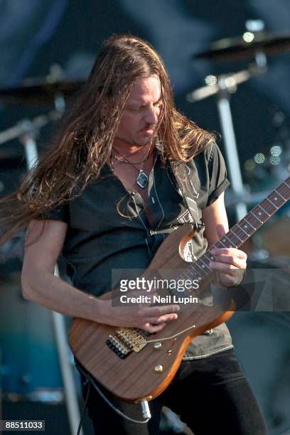 Reb Beach of Whitesnake performs on the main stage on day 3 of the Download Festival at Donington Park on June 14, 2009 in Donington, England.