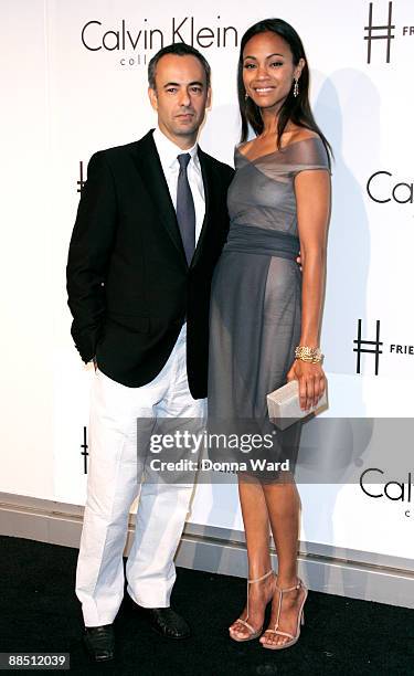 Franciso Costa and Zoe Saldana attend the First Party on the High Line at High Line Park on June 15, 2009 in New York City.