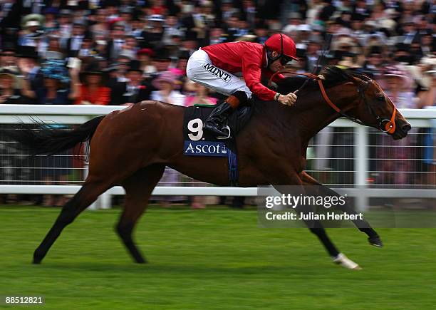 Richard Hughes and Paco Boy land The Queen Anne Stakes Race at Ascot Racecourse on the 1st Day of The Royal Meeting at Ascot Racecourse on June 16,...