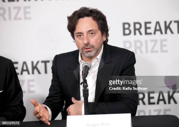 Alphabet president Sergey Brin attends the 2018 Breakthrough Prize at NASA Ames Research Center on December 3, 2017 in Mountain View, California.
