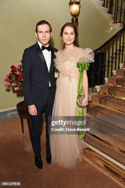 James Righton and Keira Knightley attend the London Evening Standard Theatre Awards 2017 at the Theatre Royal, Drury Lane, on December 3, 2017 in...