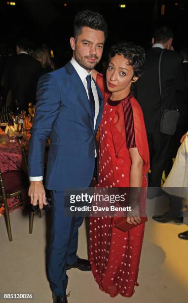 Dominic Cooper and Ruth Negga attend the London Evening Standard Theatre Awards 2017 after party at the Theatre Royal, Drury Lane, on December 3,...
