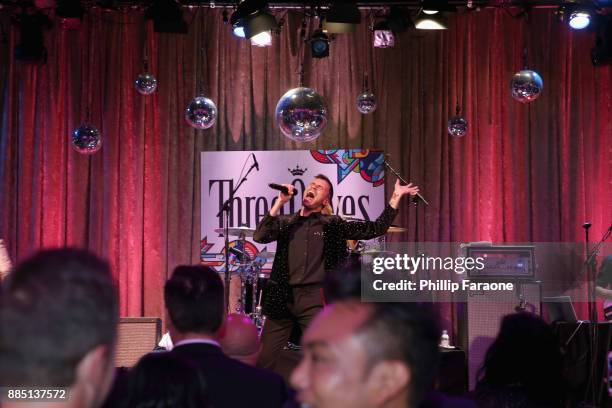 Tyler Glenn of Neon Trees performs onstage at The Trevor Project's 2017 TrevorLIVE LA Gala at The Beverly Hilton Hotel on December 3, 2017 in Beverly...