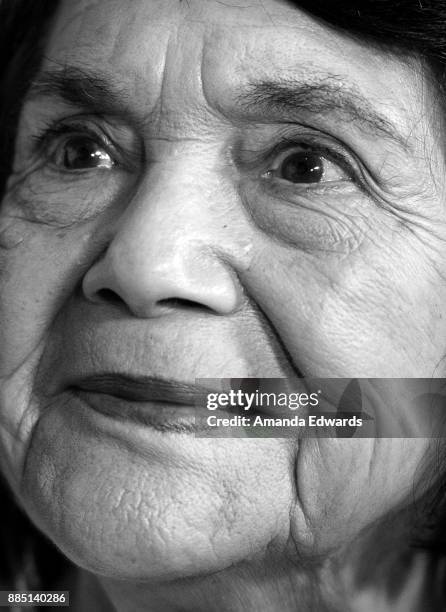 Civil rights activist Dolores Huerta arrives at ACLU SoCal's Annual Bill of Rights Dinner at the Beverly Wilshire Four Seasons Hotel on December 3,...